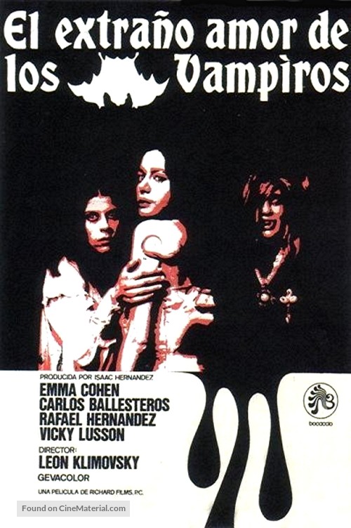 El extra&ntilde;o amor de los vampiros - Spanish Movie Poster