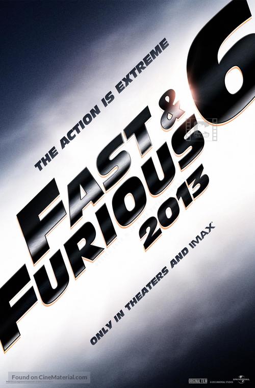 Fast &amp; Furious 6 - Advance movie poster