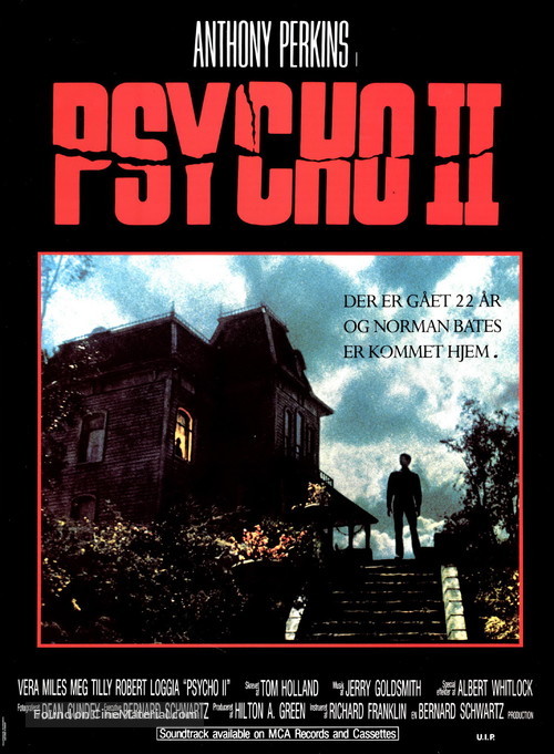 Psycho II - Danish Movie Poster