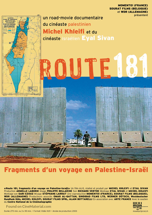 Route 181: Fragments of a Journey in Palestine-Israel - Swiss poster