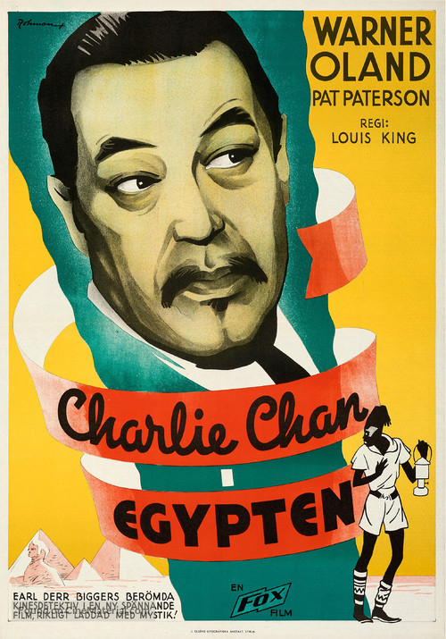 Charlie Chan in Egypt - Swedish Movie Poster