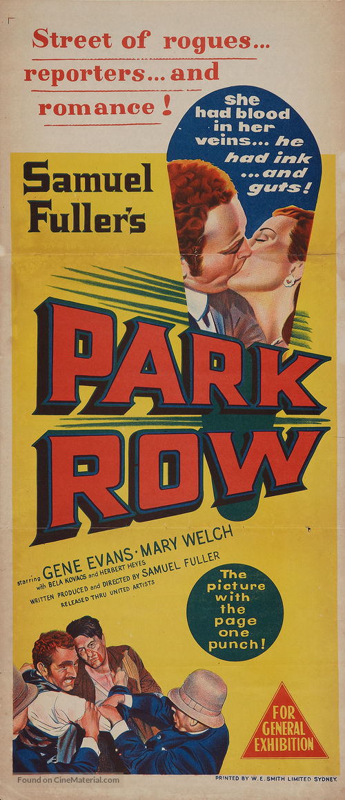 Park Row - Australian Movie Poster