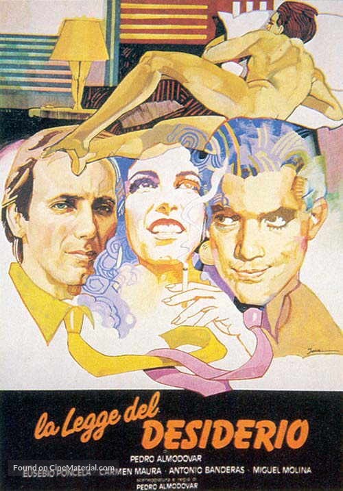 La ley del deseo - Italian Movie Poster