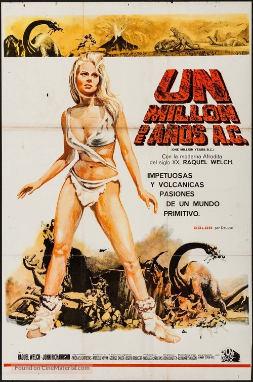 One Million Years B.C. - Spanish Movie Poster