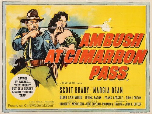 Ambush at Cimarron Pass - British Movie Poster