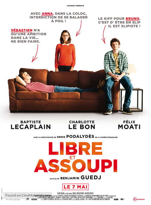 Libre et assoupi - French Movie Poster