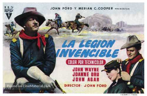 She Wore a Yellow Ribbon - Spanish Movie Poster