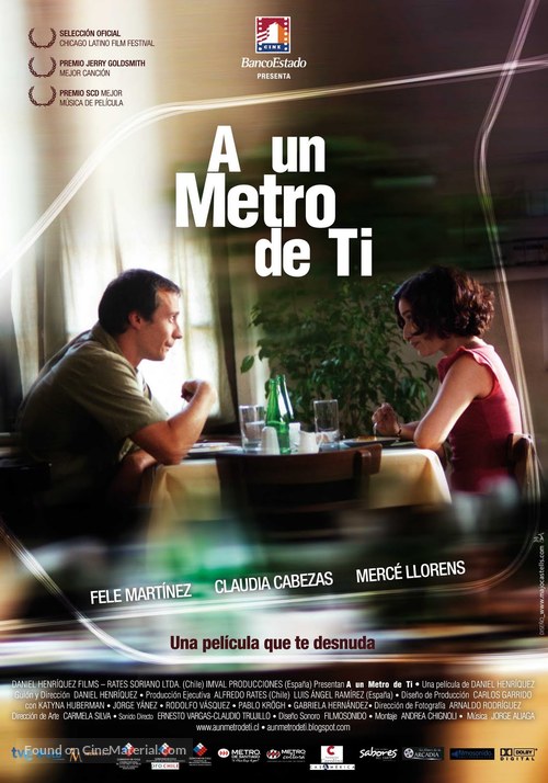 A un metro de t&iacute; - Chilean Movie Poster