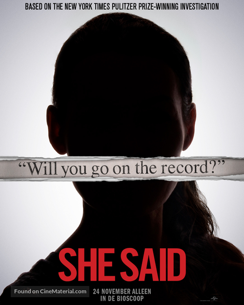 She Said - Dutch Movie Poster