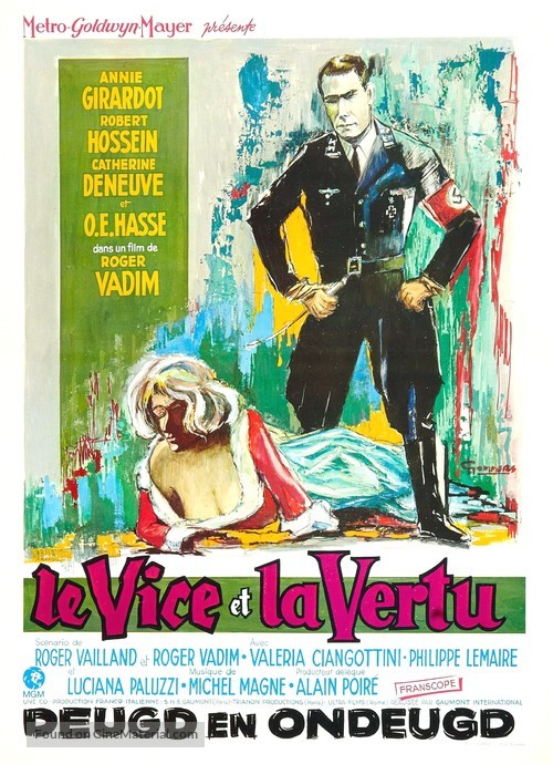 Le vice et la vertu - Belgian Movie Poster