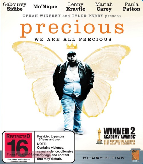 Precious: Based on the Novel Push by Sapphire - New Zealand Blu-Ray movie cover