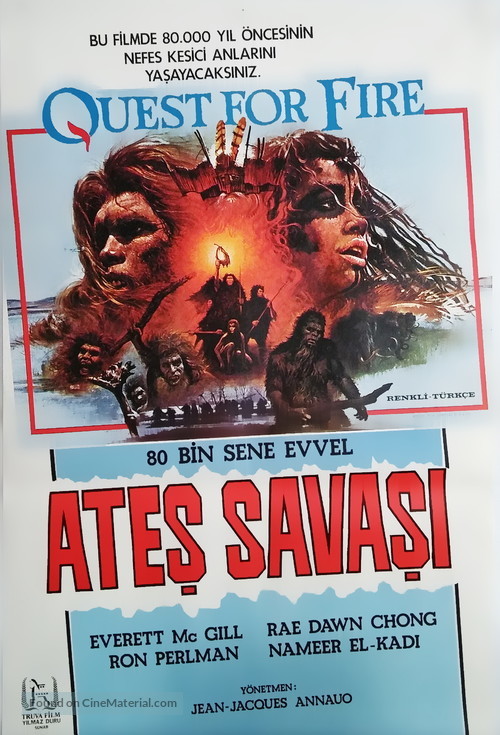 La guerre du feu - Turkish Movie Poster