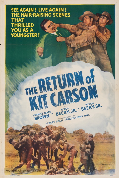 Fighting with Kit Carson - Re-release movie poster