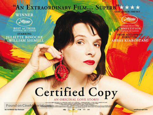 Copie conforme - British Movie Poster