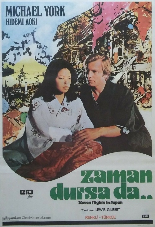 Seven Nights in Japan - Turkish Movie Poster