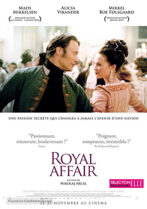 En kongelig aff&aelig;re - French Movie Poster