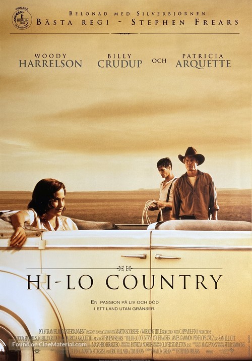 The Hi-Lo Country - Swedish Movie Poster