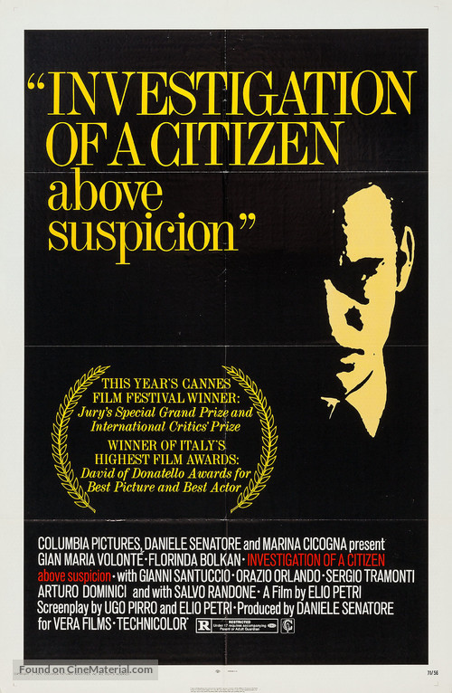 Indagine su un cittadino al di sopra di ogni sospetto - Movie Poster