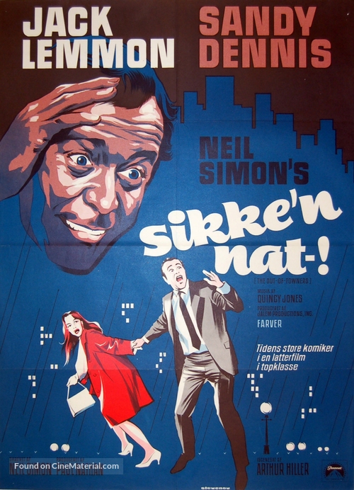The Out-of-Towners - Danish Movie Poster