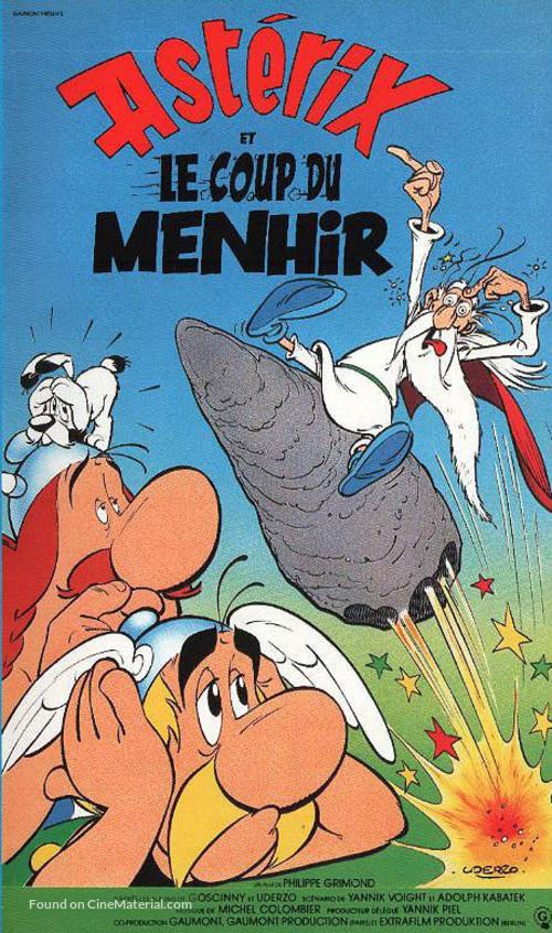 Ast&eacute;rix et le coup du menhir - French VHS movie cover