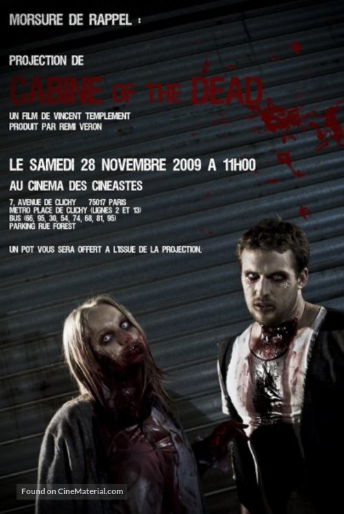Cabine of the Dead - French Movie Poster