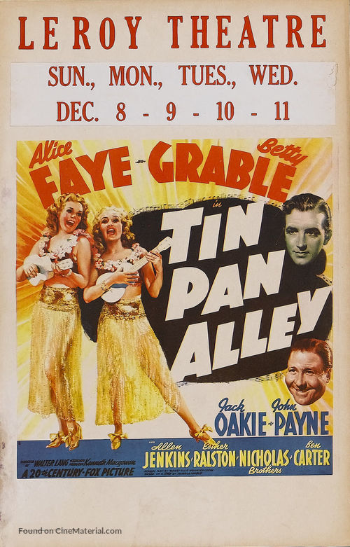 Tin Pan Alley - poster
