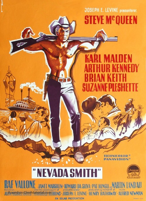 Nevada Smith - Danish Movie Poster
