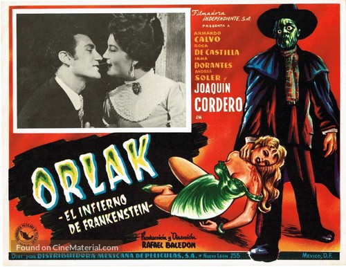 Orlak, el infierno de Frankenstein - Mexican Movie Poster