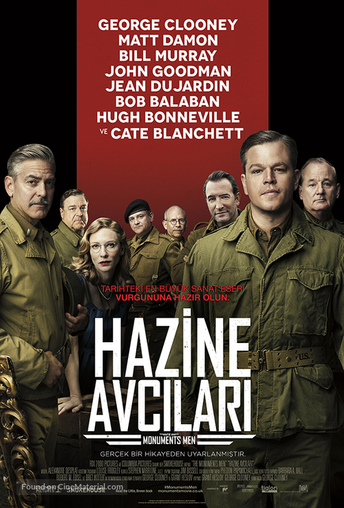 The Monuments Men - Turkish Movie Poster