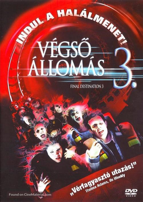 Final Destination 3 - Hungarian DVD movie cover