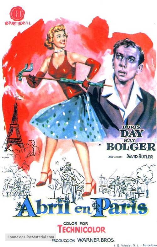 April In Paris 1952 Spanish Movie Poster