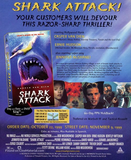 Shark Attack - Video release movie poster
