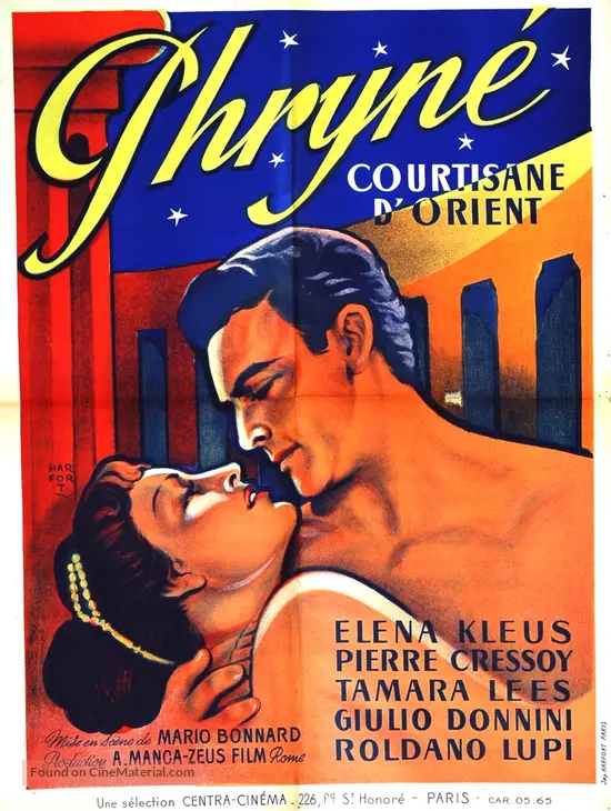 frine cortigiana d oriente 1953 french movie poster