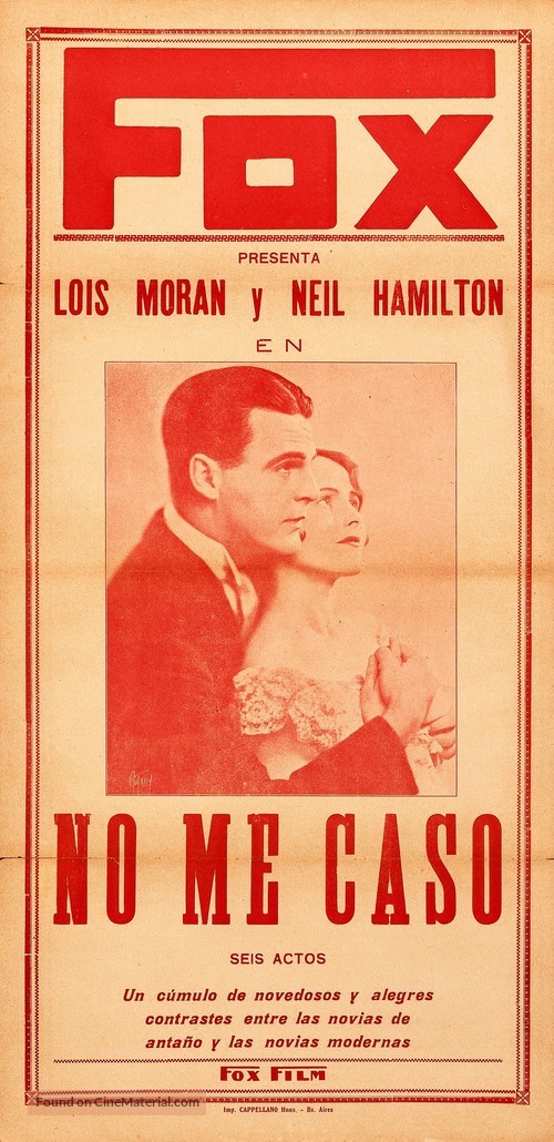 Don&#039;t Marry - Argentinian Movie Poster