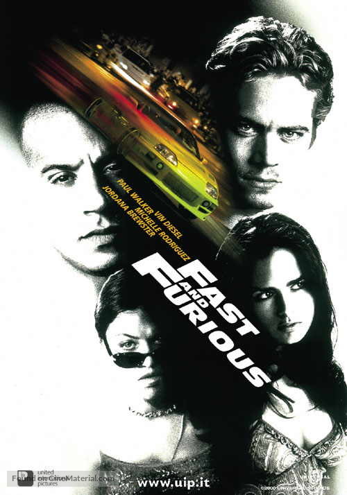 The Fast and the Furious - Italian Movie Poster