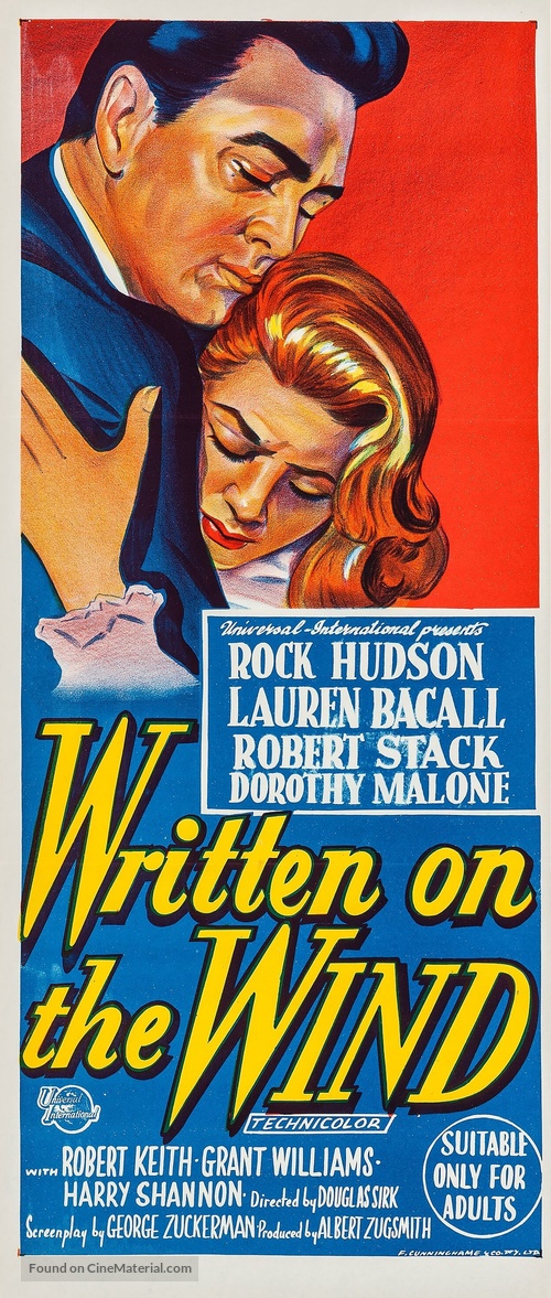 Written on the Wind - Australian Movie Poster