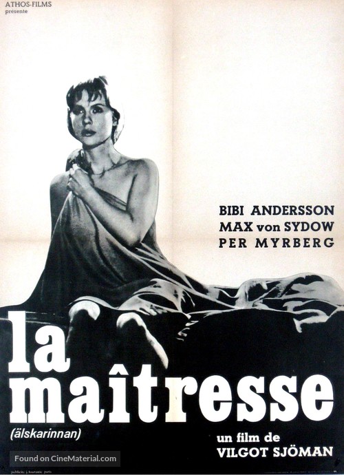 &Auml;lskarinnan - French Movie Poster