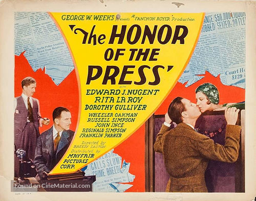 The Honor of the Press - Movie Poster