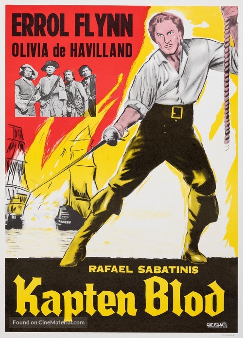 Captain Blood - Swedish Re-release movie poster