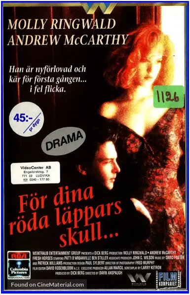 Fresh Horses - Swedish VHS movie cover