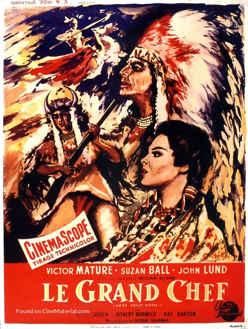 Chief Crazy Horse - French Movie Poster