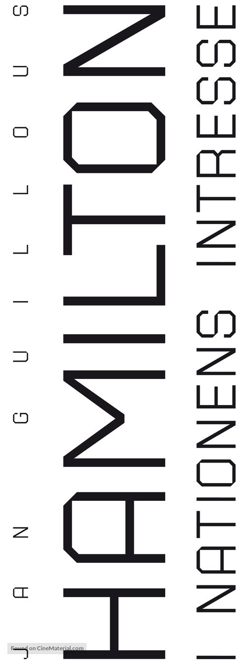 Hamilton - I nationens intresse - Swedish Logo