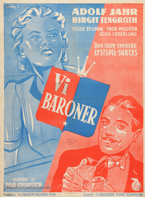 Oss baroner emellan - Danish Movie Poster