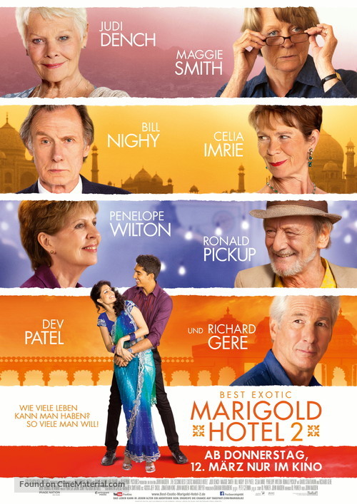 The Second Best Exotic Marigold Hotel - German Movie Poster