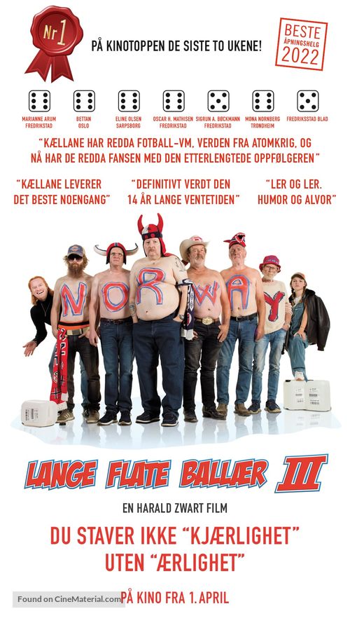 Lange flate ball&aelig;r III - Norwegian Movie Poster