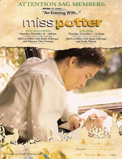 Miss Potter - For your consideration movie poster