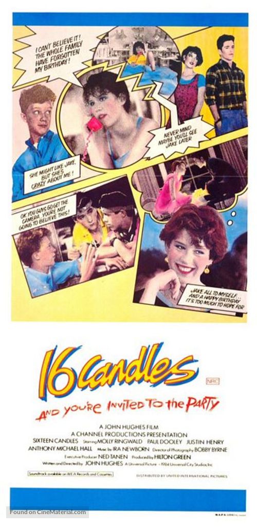 Sixteen Candles - Australian Movie Poster