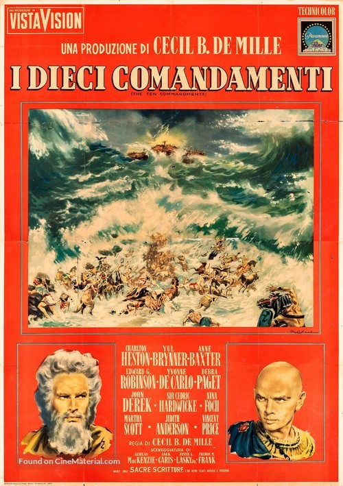 The Ten Commandments - Italian Movie Poster