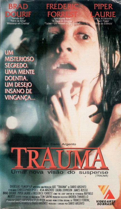 Trauma - Brazilian VHS movie cover