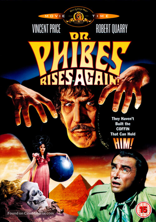 Dr. Phibes Rises Again - British DVD movie cover